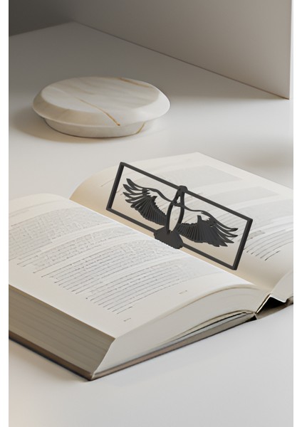 Güçlü Kartal Kitap Ayracı, Modern Tasarım, Hafif ve Şık 2’li, Siyah ve Beyazın Modern Uyumu modelleri