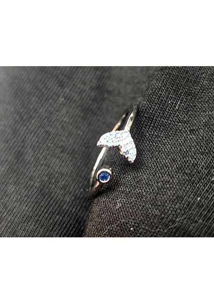 Mavi Taşlı Çelik Şans Yüzüğü