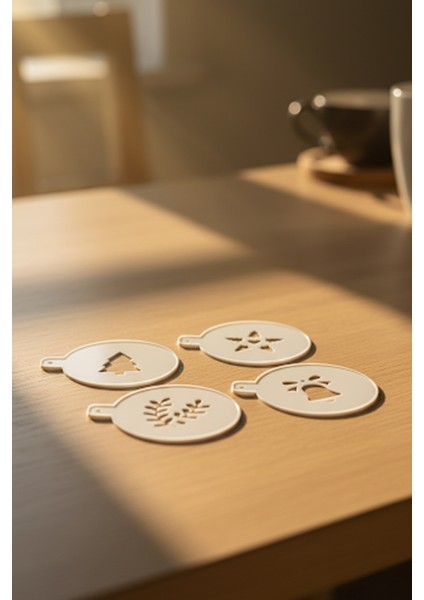 Kahve Şablonu, Kahve Süsleme Seti, Tatlı Süsleme Seti, 4'lü Set fiyatları