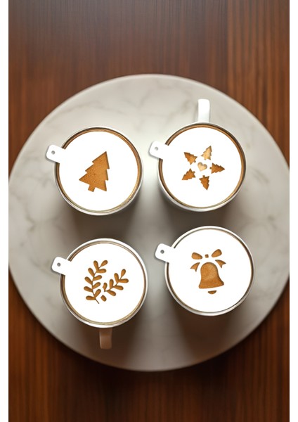 Kahve Şablonu, Kahve Süsleme Seti, Tatlı Süsleme Seti, 4'lü Set fırsatları