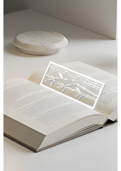 Bambu Kitap Ayracı, Modern Tasarım, Hafif ve Şık 2’li, Siyah ve Beyazın Modern Uyumu modelleri