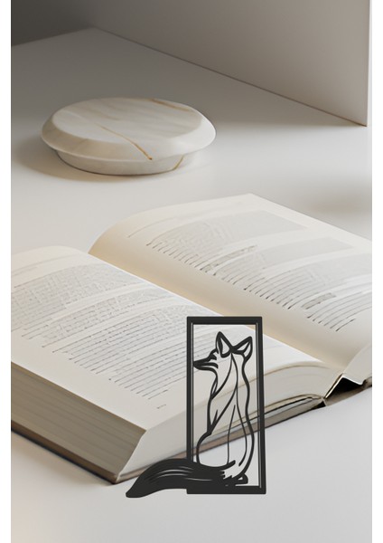 Tilki Kitap Ayracı, Modern Tasarım, Hafif ve Şık 2’li, Siyah ve Beyazın Modern Uyumu fiyatları