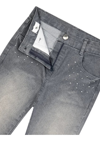 Kız Çocuk Ispanyol Paça Denim Pantolon MNT25K237 modelleri