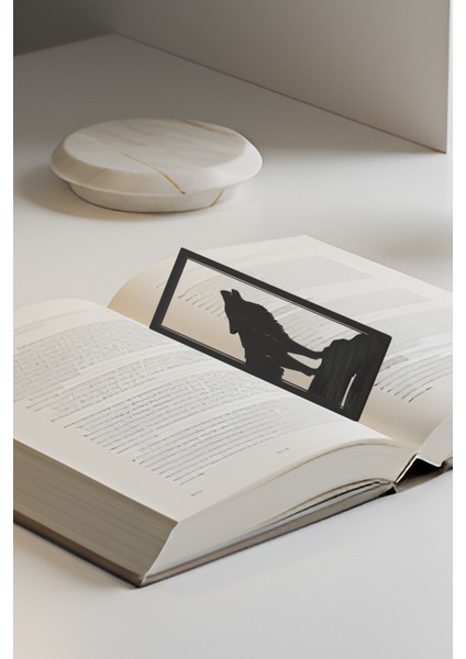 Ulu Kurt Kitap Ayracı, Modern Tasarım, Hafif ve Şık 2’li, Siyah ve Beyazın Modern Uyumu fiyatları