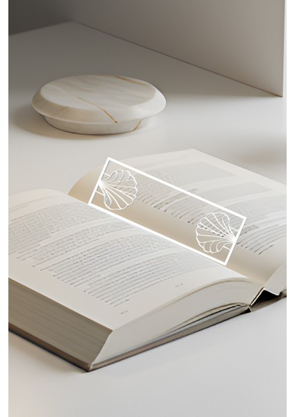 Istiridye Kitap Ayracı, Modern Tasarım, Hafif ve Şık 2’li, Siyah ve Beyazın Modern Uyumu fiyatları