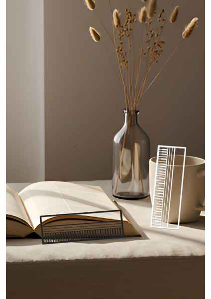 Piyano Kitap Ayracı, Modern Tasarım, Hafif ve Şık 2’li, Siyah ve Beyazın Modern Uyumu