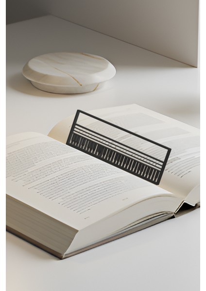 Piyano Kitap Ayracı, Modern Tasarım, Hafif ve Şık 2’li, Siyah ve Beyazın Modern Uyumu modelleri