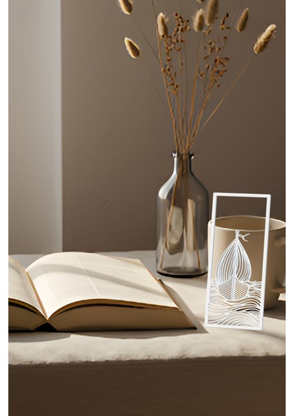 Viking Kitap Ayracı, Modern Tasarım, Hafif ve Şık 2’li, Siyah ve Beyazın Modern Uyumu