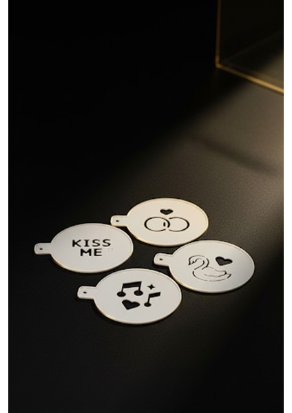 Kahve Şablonu, Kahve Süsleme Seti, Tatlı Süsleme Seti, 4'lü Set fiyatları