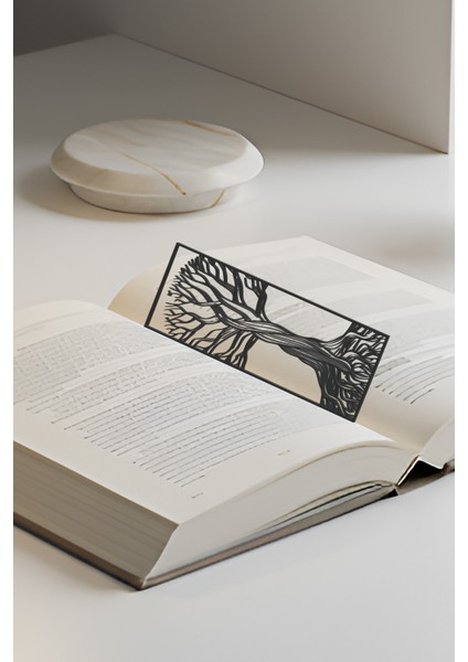 Sonsuzluk Ağacı Kitap Ayracı, Modern Tasarım, Hafif ve Şık 2’li, Siyah ve Beyazın Modern Uyumu modelleri