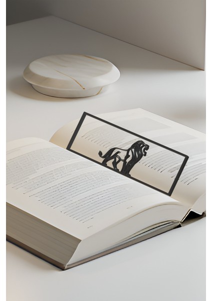 Aslan Kitap Ayracı, Modern Tasarım, Hafif ve Şık 2’li, Siyah ve Beyazın Modern Uyumu fiyatları