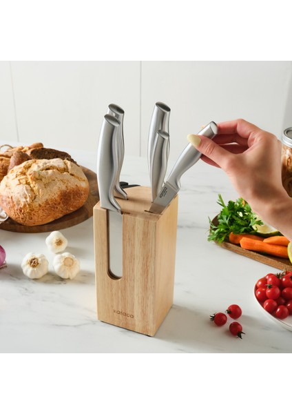 Samuray Force Standlı Japon Çeliği 6 Parça Bıçak Seti
