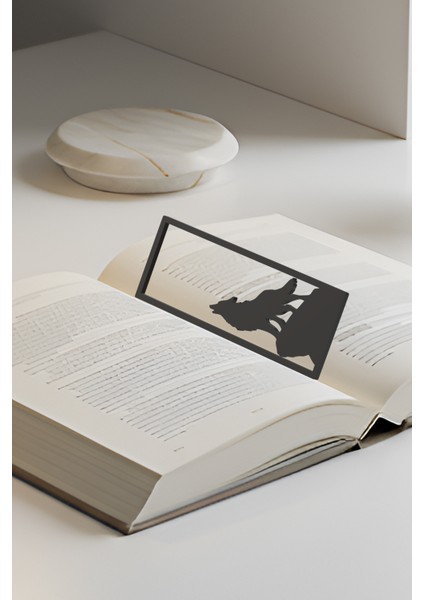 Kurt Kitap Ayracı, Modern Tasarım, Hafif ve Şık 2’li, Siyah ve Beyazın Modern Uyumu modelleri