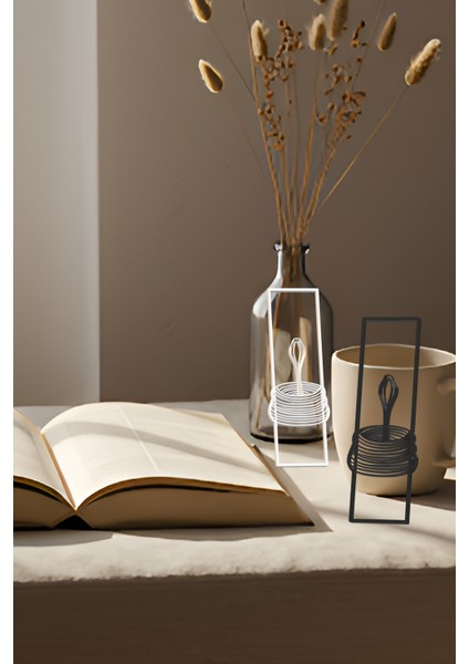 Yılan Kitap Ayracı, Modern Tasarım, Hafif ve Şık 2’li, Siyah ve Beyazın Modern Uyumu