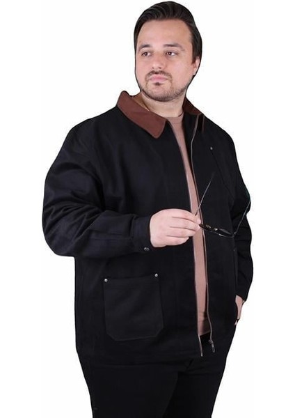 Büyük Beden Gabardin Mont Estilismo 25900 Sıyah