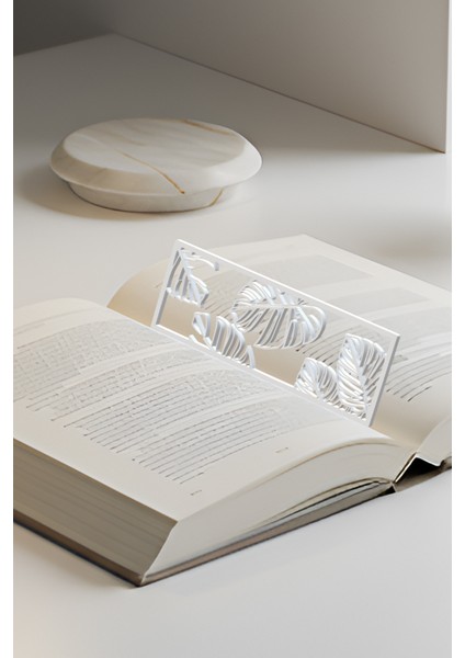 Yapraklar Kitap Ayracı, Modern Tasarım, Hafif ve Şık 2’li, Siyah ve Beyazın Modern Uyumu modelleri