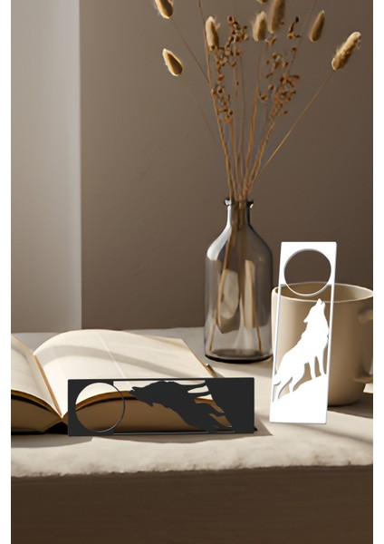 Kurt ve Dolunay Kitap Ayracı, Modern Tasarım, Hafif ve Şık 2’li, Siyah ve Beyazın Modern Uyumu