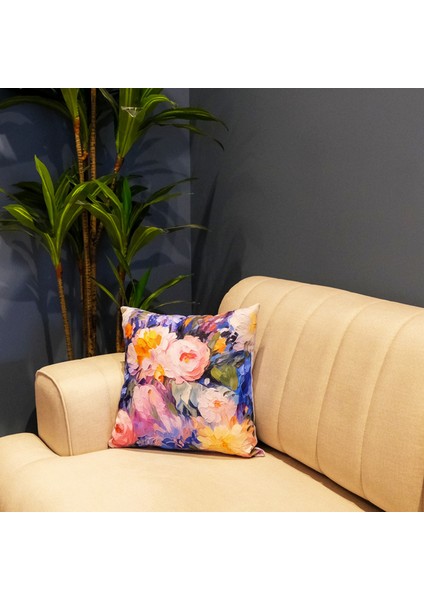 Krep Örgü Üzerine Yüksek Kaliteli Dijital Baskılı Içi Dolu Kırlent 45X43 cm fiyatları