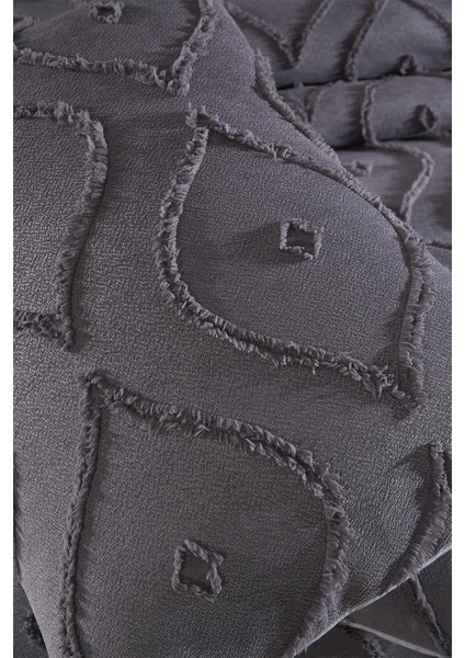 Pirot 3 Parça Çift Kişilik Pike Takımı Antrasit fırsatları