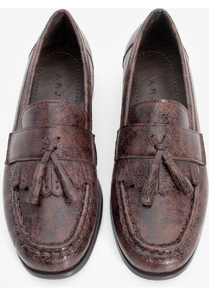 Kadın Loafer Püsküllü Günlük Ayakkabı Loriza Kahve
