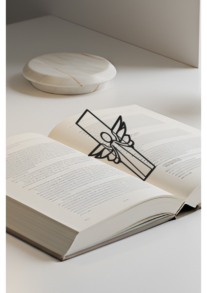 Melek Kitap Ayracı, Modern Tasarım, Hafif ve Şık 2’li, Siyah ve Beyazın Modern Uyumu fiyatları