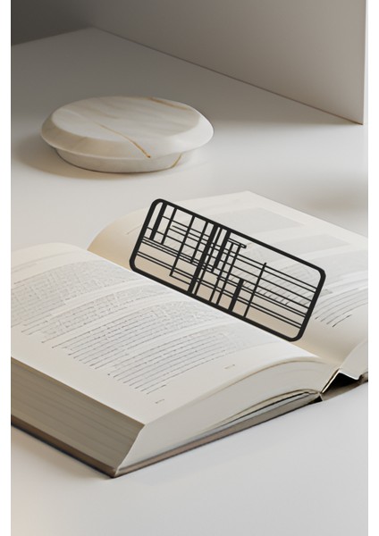 Çizgiler Kitap Ayracı, Modern Tasarım, Hafif ve Şık 2’li, Siyah ve Beyazın Modern Uyumu fiyatları