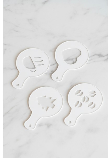 Kahve Şablonu, Kahve Süsleme Seti, Tatlı Süsleme Seti, 4'lü Set fiyatları