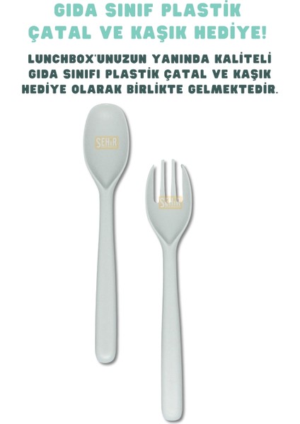 Bento 1300ML Lunchbox Yeni Koleksiyon Tek Katlı 4 Bölmeli Abs Plastik Çocuk Sefer Tası Yemek Kutusu