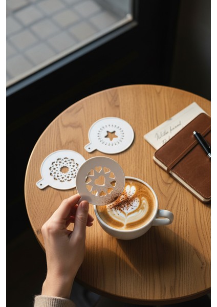 Kahve Şablonu, Kahve Süsleme Seti, Tatlı Süsleme Seti, 4'lü Set fiyatları