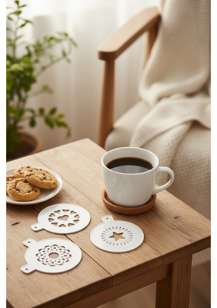 Kahve Şablonu, Kahve Süsleme Seti, Tatlı Süsleme Seti, 4'lü Set fırsatları