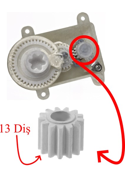 King Uyumlu K 709 Blender Hazne Kapağı Mil Dişlisi