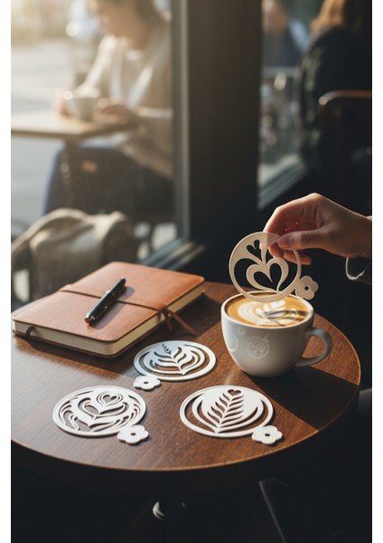 Kahve Şablonu, Kahve Süsleme Seti, Tatlı Süsleme Seti, 4'lü Set fiyatları