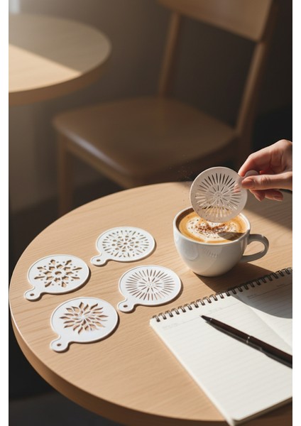 Kahve Şablonu, Kahve Süsleme Seti, Tatlı Süsleme Seti, 4'lü Set fırsatları