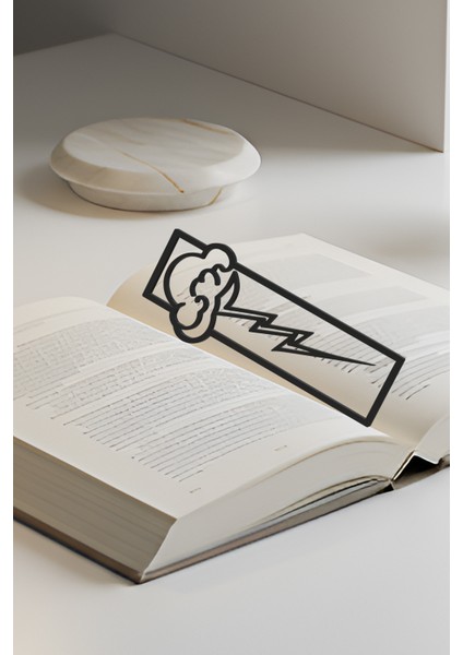 Şimşek Kitap Ayracı, Modern Tasarım, Hafif ve Şık 2’li, Siyah ve Beyazın Modern Uyumu modelleri