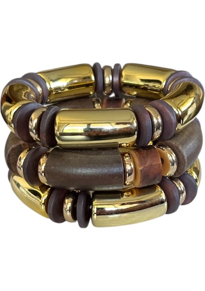 3’lü Ahşap Bileklik Seti