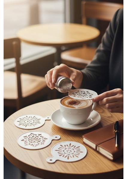 Kahve Şablonu, Kahve Süsleme Seti, Tatlı Süsleme Seti, 4'lü Set fırsatları