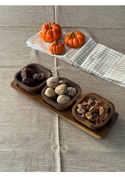 Akasya4 Parça Sunum Set Çerezlik