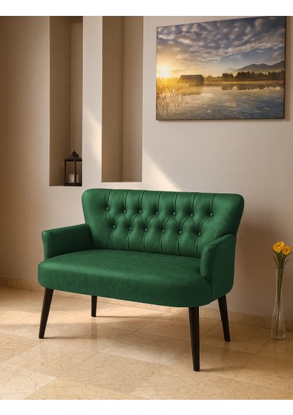 - Roma Ikili Koltuk Kanepe - Deri Kumaş - Gürgen Iskelet - Yeşil fiyatları