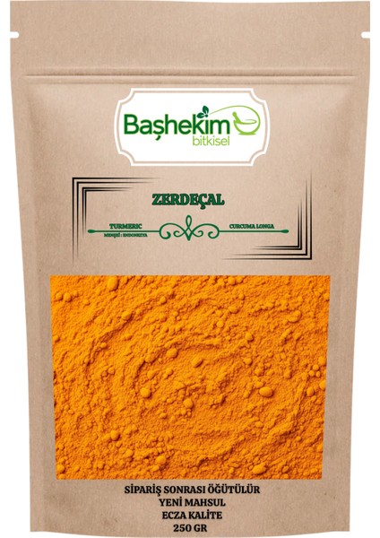 Zerdeçal Öğütülmüş Toz Sipariş Sonrası Öğütülür Yağı Alınmamış Karışım Içermez 250 gr