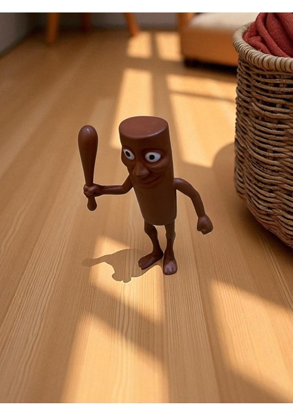 Brainrot Tung Tung Figür Karakter Kahverengi, Canlı Heyecan Verici Renkler modelleri