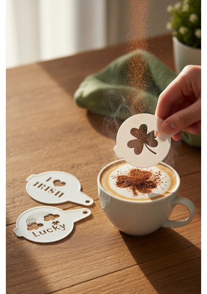 Kahve Şablonu, Kahve Süsleme Seti, Tatlı Süsleme Seti, 4'lü Set fiyatları