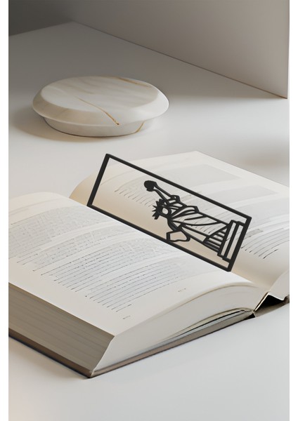 Özgürlük Heykeli Kitap Ayracı, Modern Tasarım, Hafif ve Şık 2’li, Siyah ve Beyazın Modern Uyumu fiyatları