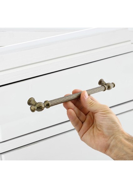 Mobilya Mutfak Çekmece Dolap Kulpu Kulbu Kulpları Eskitme Antik Sarı (224 Mm-22.4 Cm) Metal fiyatları