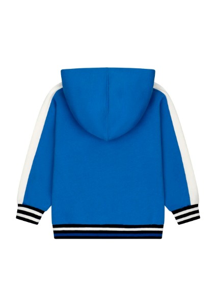 Kız Çocuk Kanguru Cepli Nakışlı Kolları Bantlı Kapüşonlu Sweatshirt modelleri