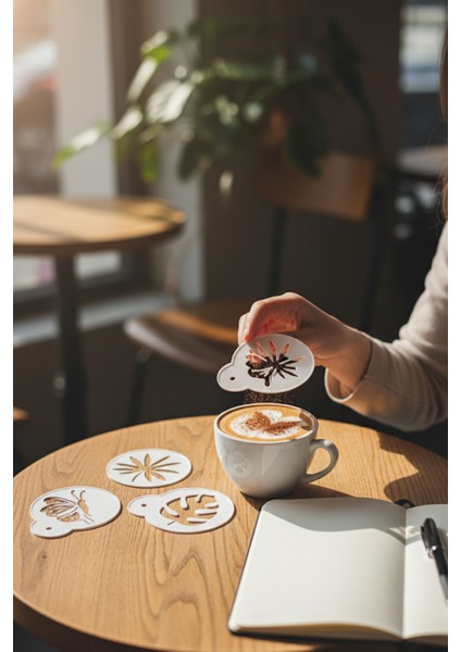 Kahve Şablonu, Kahve Süsleme Seti, Tatlı Süsleme Seti, 4'lü Set fiyatları