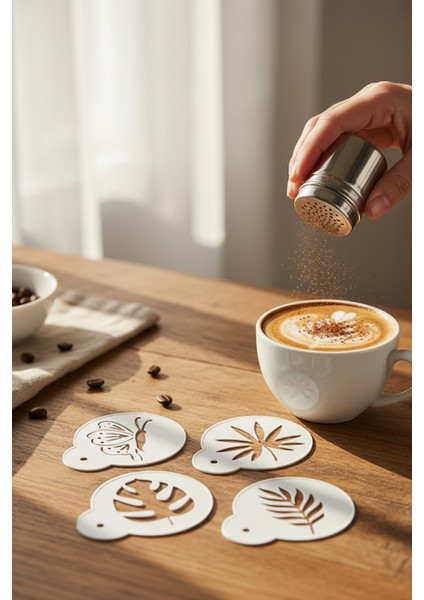 Kahve Şablonu, Kahve Süsleme Seti, Tatlı Süsleme Seti, 4'lü Set fırsatları