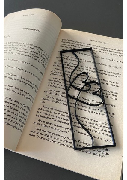 Çizgi Kalp Kitap Ayracı - Biyoplastik - Çevre Dostu