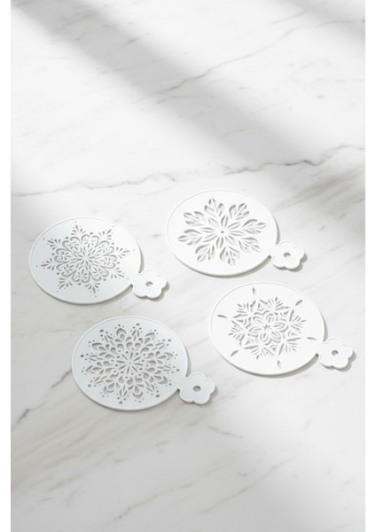 Kahve Şablonu, Kahve Süsleme Seti, Tatlı Süsleme Seti, 4'lü Set fiyatları