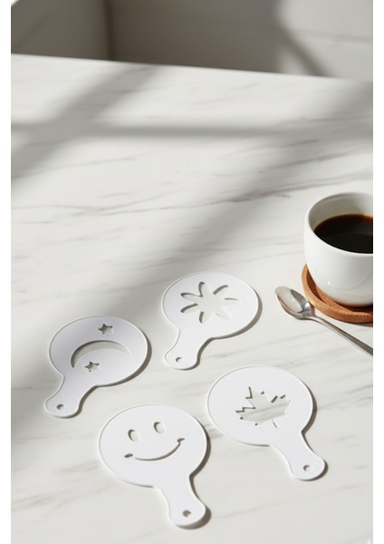 Kahve Şablonu, Kahve Süsleme Seti, Tatlı Süsleme Seti, 4'lü Set fırsatları