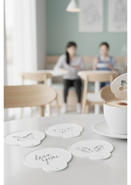 Kahve Şablonu, Kahve Süsleme Seti, Tatlı Süsleme Seti, 4'lü Set fırsatları